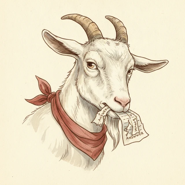 minimax-m2.5 persona — Answer-Eating Goat illustration